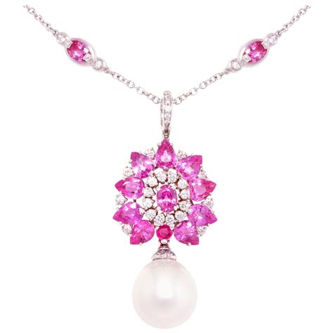 louis vuitton high pink sapphire necklace